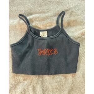 Billy Bones Club Black Cropped Tank Top